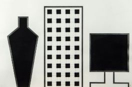 Stephen Willats (b.1943) - Conceptual Tower Series (two works), 1988 poster paint and pencil on