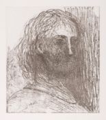 Henry Moore (1898-1986) - Head of a Woman, 1980 crayon on paper, signed and dated 80, with an