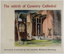 Spence (Sir Basil, 1907-1976) - Coventry is served by London Midland Railway. Poster  offset