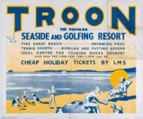 Anonymous - Troon, LMS. Poster  offset lithograph in colours, 40 x 50ins (101 x 127cm.),   1940.