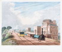 Havell (Robert, ?1793-1878) - View of the Manchester & Liverpool Railway, taken at Newton,