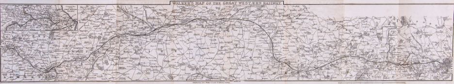 Walker (J. & C.) - Walker`s Map of the Great Western Railway, showing from London to Bristol,
