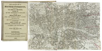 Bradshaw (George) - Bradshaw`s Railway Companion,  folding glazed map of London with routes supplied