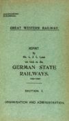 Lean (L.J.L.) - Report...on Visit to the German State Railways 1927-1929, 7 vol. in 4,   typescript,