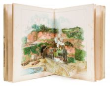 Braine (Sheila) - Railway Pictures. A Panorama Book for Children...,  4 double-page