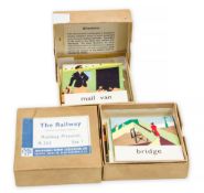 The Railway, 3 boxes , each containing 12 colour illustrated cards  The Railway,   3 boxes (sets 1-