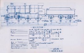 Locomotive Diagrams, Engine Types,  20 blueprint diagrams illustrating locomotives, with one diagram