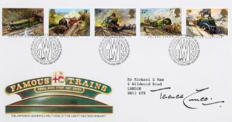 Cuneo (Terence) - The Railway Paintings...,  with an original signed First Day Cover of úmous