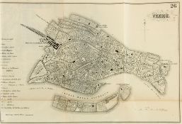 Bradshaw (George) - Bradshaw`s Railway Companion,  folding glazed map of London with routes supplied