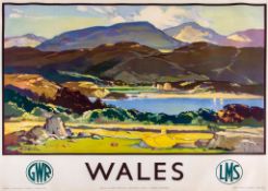 Richmond (Leonard, 1889-1965) - Wales, GWR, LMS. Poster  lithograph in colours, backed on linen,