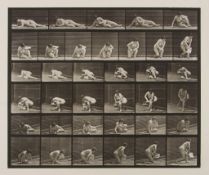 Eadweard Muybridge (1830-1904) - Arising from the Ground with Pamphlet in One Hand, Plate 270,