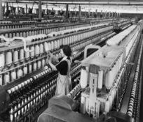 André Kertész (1894-1985) - Textile Factory (Cotton Spinning), 1940s Two gelatin silver prints,