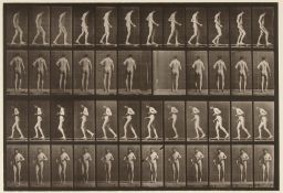 Eadweard Muybridge (1830-1904) - Nude Man with Lateral Sclerosis Walking, Plate 548, 1887