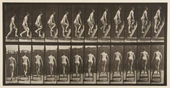 Eadweard Muybridge (1830-1904) - Nude Male Ascending Step-Ladder,Plate 109, 1887 Collotype from