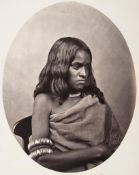 Albert Thomas Watson Penn (1849-1924) - Toda Woman, Nilgiri Hills, ca.1865 Albumen print pasted to