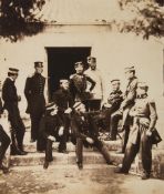 Roger Fenton (1819-1863) - The Staff at Headquarters, Crimea, 1855 Salt print mounted on