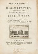 [Rolleston (Samuel)] - Oinos Krithinos  [ graece  ]. A Dissertation Concerning the Origin and