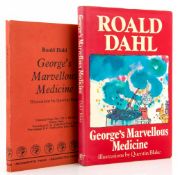 Dahl (Roald) - George`s Marvellous Medicine,  first edition, bookplates signed by the author and