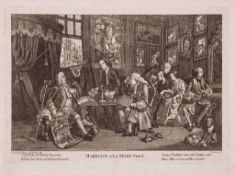 After William Hogarth - Marriage a-la-Mode, set of six, with six further plates after Hogarth,