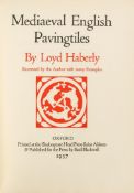 Shakespeare Head Press.- Haberly (Lloyd) - Mediaeval English Paving Tiles,  limited edition one of