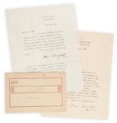 3 Typed Letters signed to Oliver Simon, 3pp., sm (Marc,artist, 1887-1985) 3 Typed Letters signed