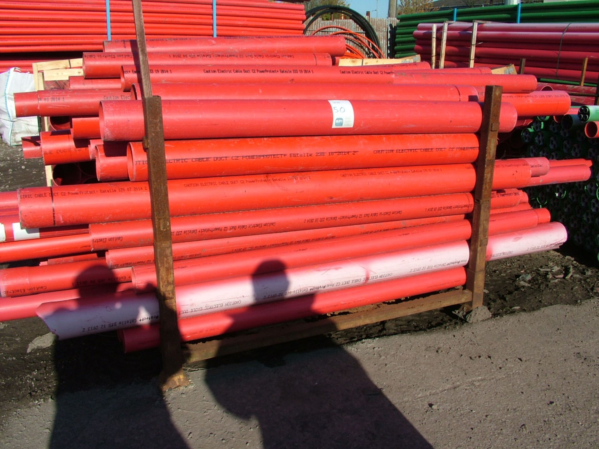 100mm & 150mm Plastic Electric Cable Ducting in assorted lengths as lotted in stillage. - Image 2 of 2