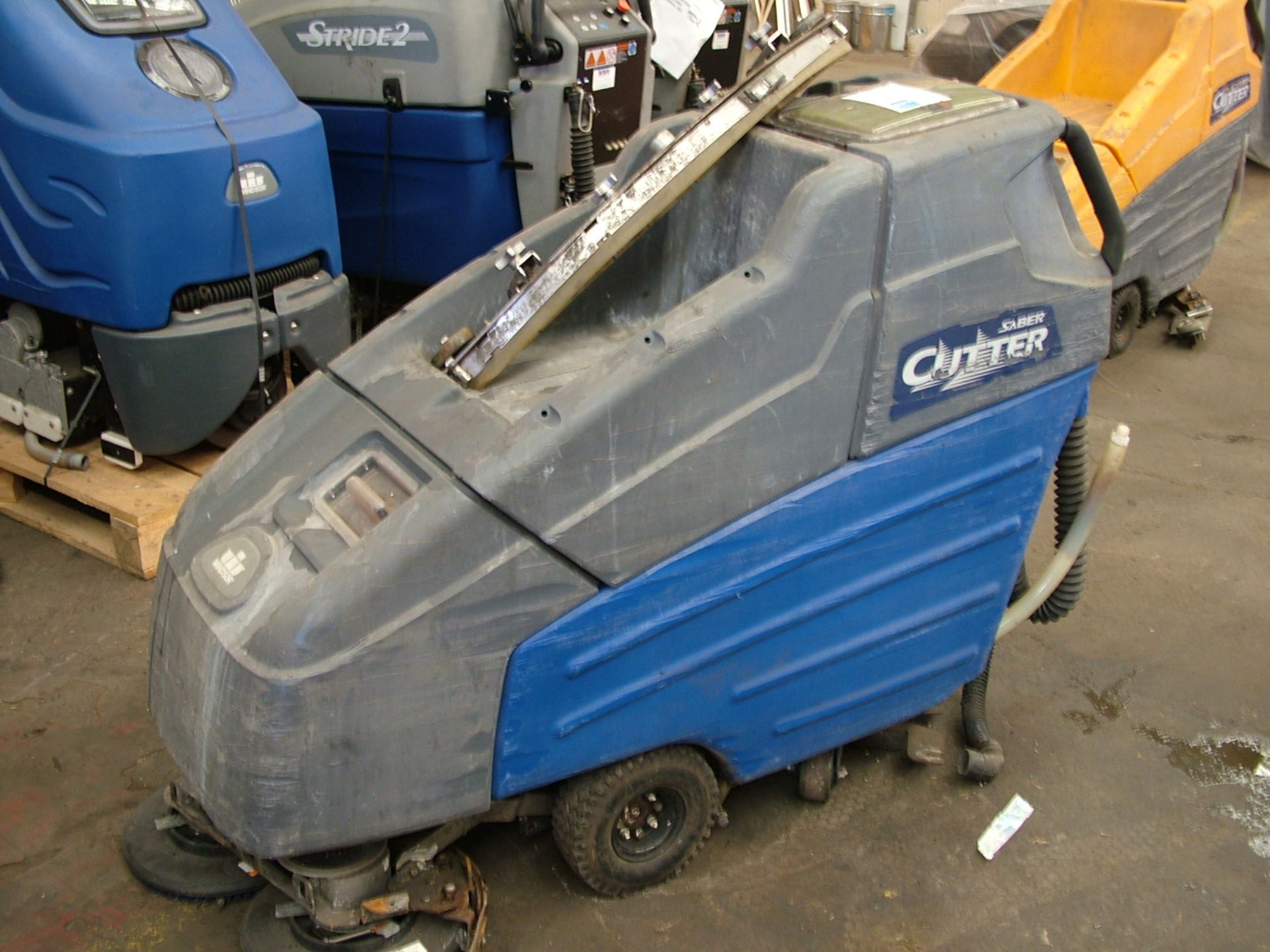 WINDSOR INDUSTRIES 'Saber Cutter SCE264' battery powered walk behind industrial floor scrubber,