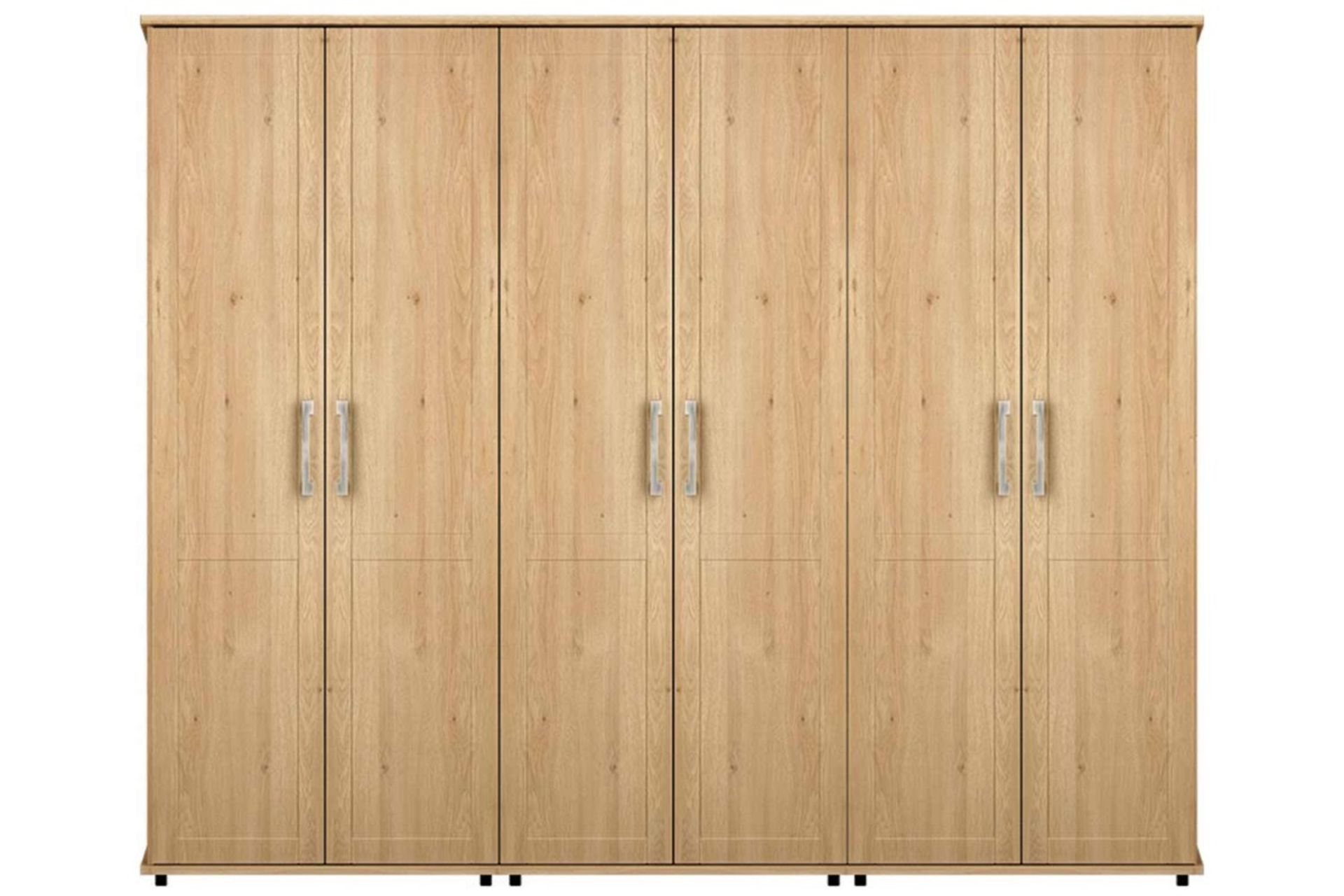 Vancouver 6dr wardrobe in oak 1 of 3, Vancouver 6dr wardrobe in oak 2 of 3, Vancouver 6dr wardrobe i