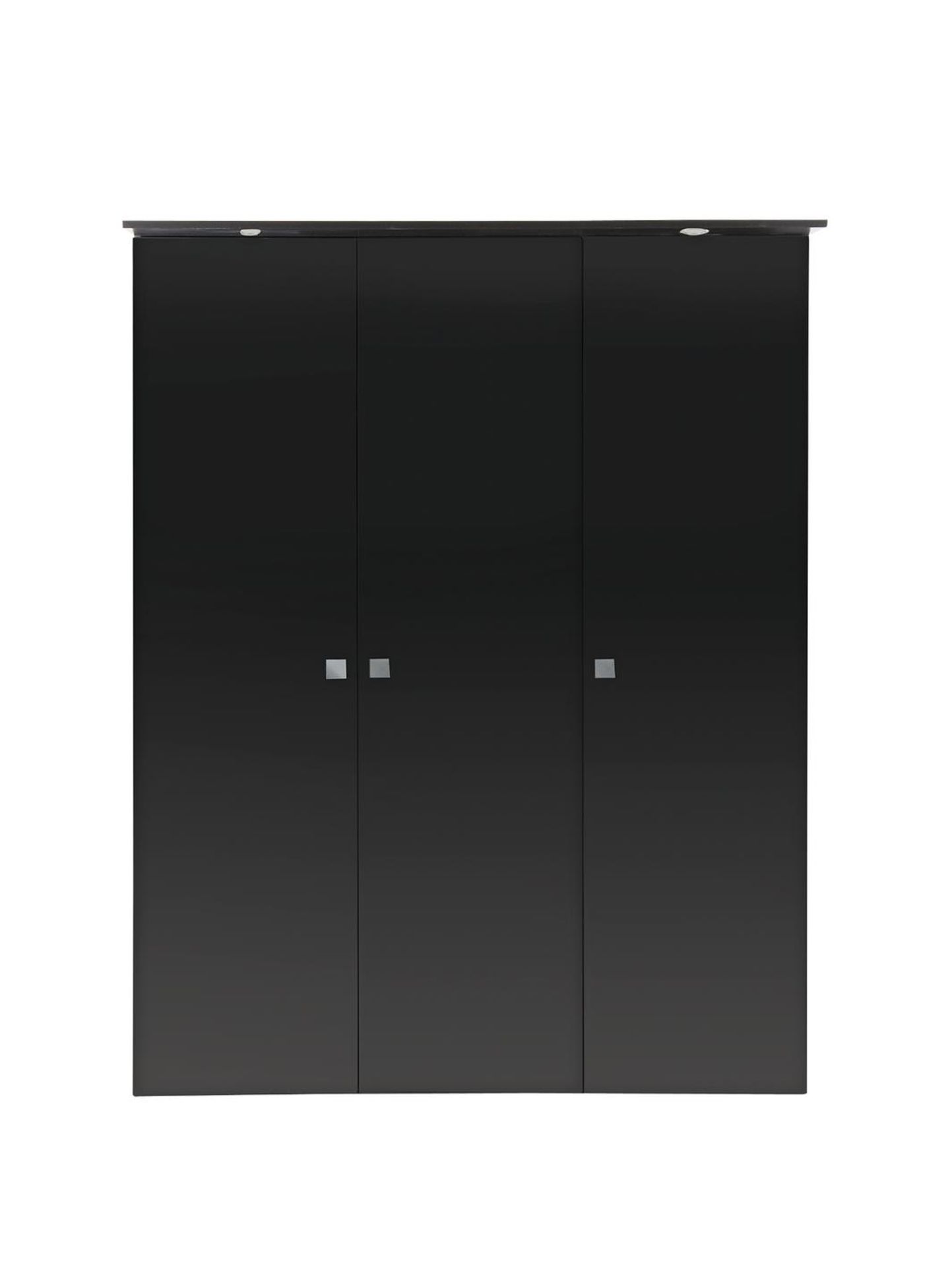 New Mono 3dr wardrobe in black with lights 1 of 3, 2 of 3 and 3 of 3