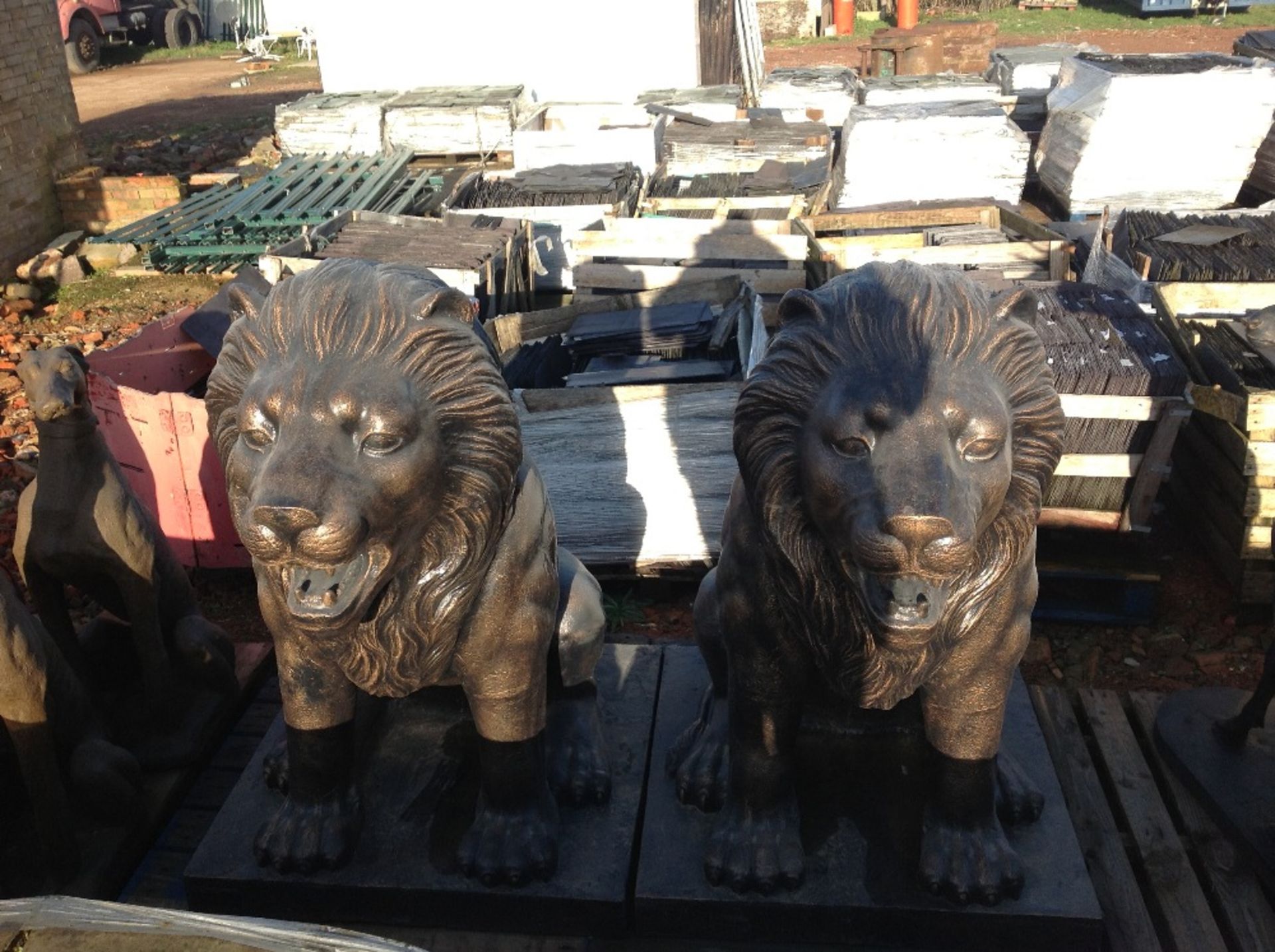 Pair of Lions Statues,