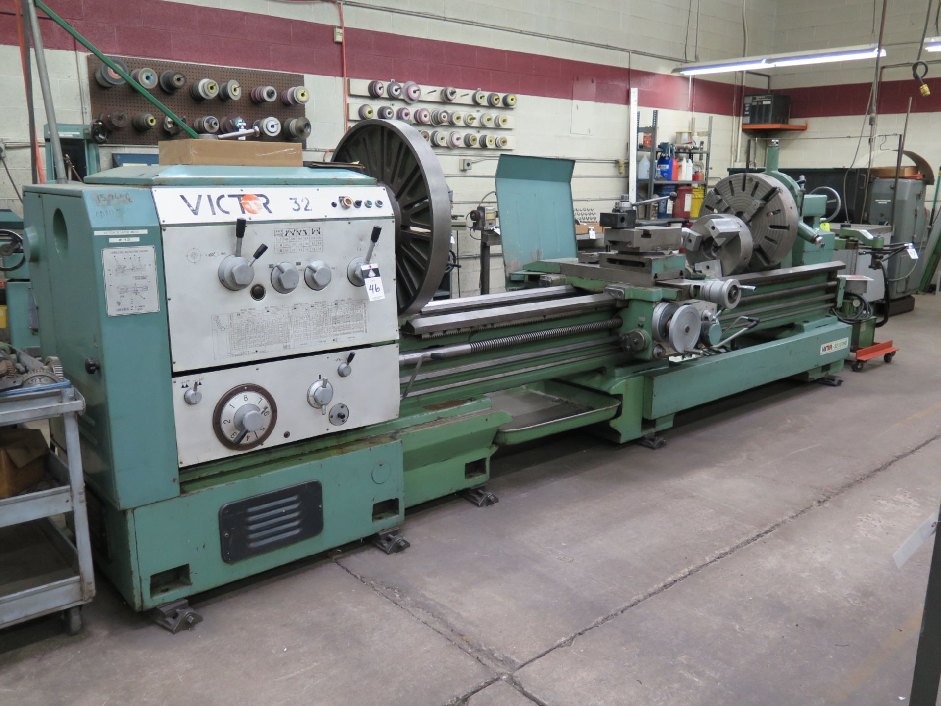 Victor mdl. 32120HD 32â€ x 120â€ Geared Head Gap Bed Lathe s/n C38 w/ 16-900 RPM, Inch/mm