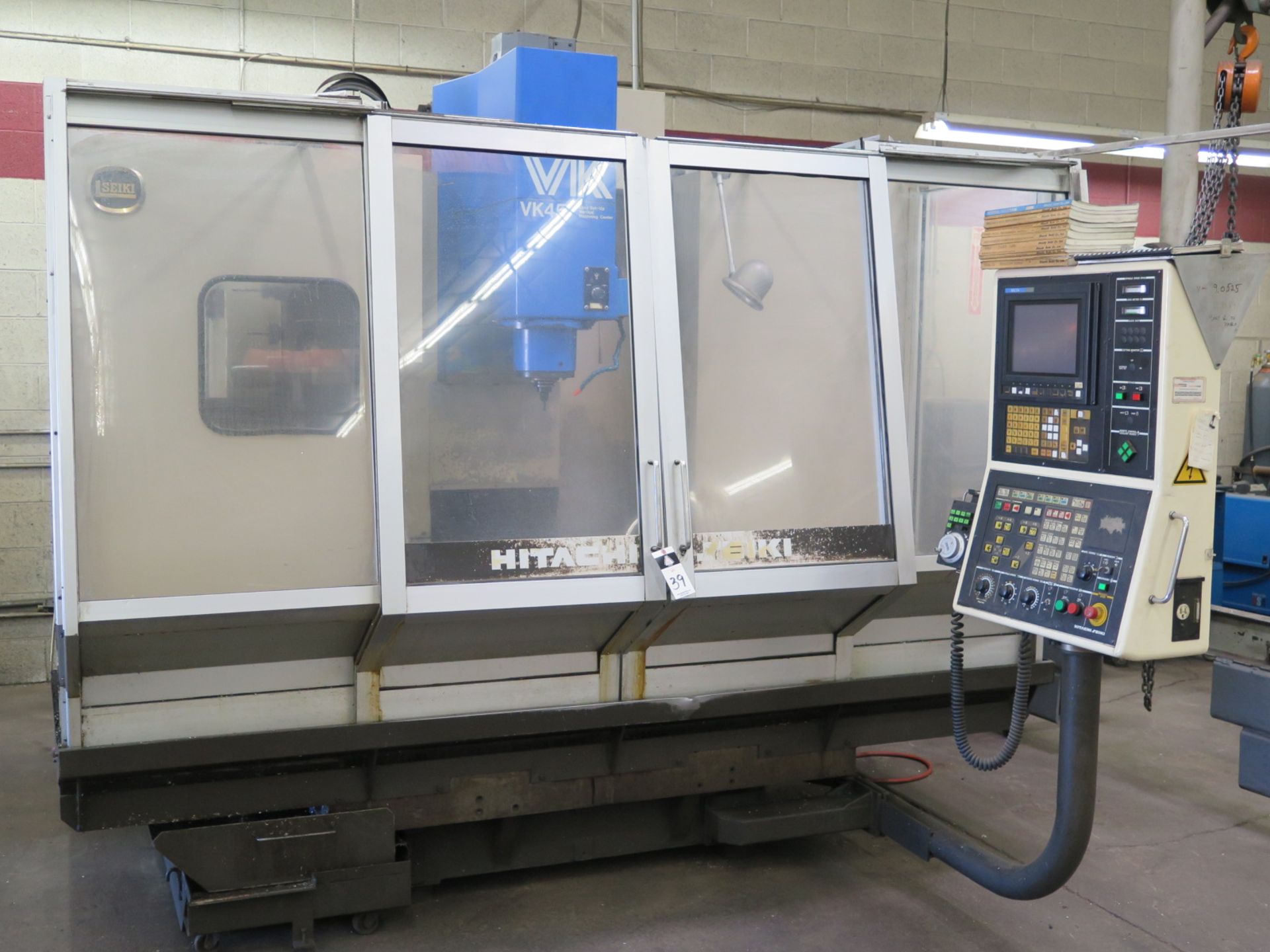 Hitachi Seiki VKK-45 Sliding Column CNC Vertical Machining Center s/n VK-46343 w/ Hitachi Seiki