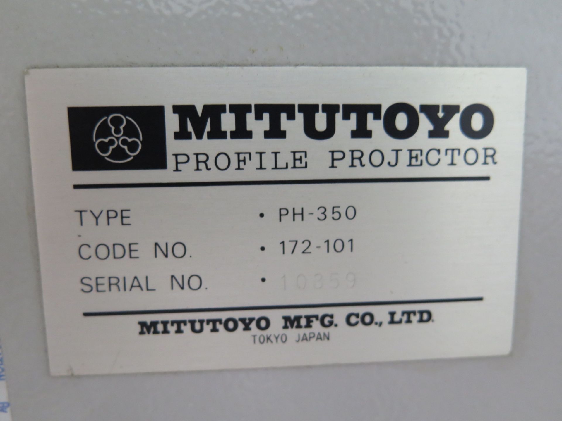 Mitutoyo PH-350 13â€ Bench Model Optical Comparator s/n 10359 w/ Surface and Profile Illumination - Image 5 of 5