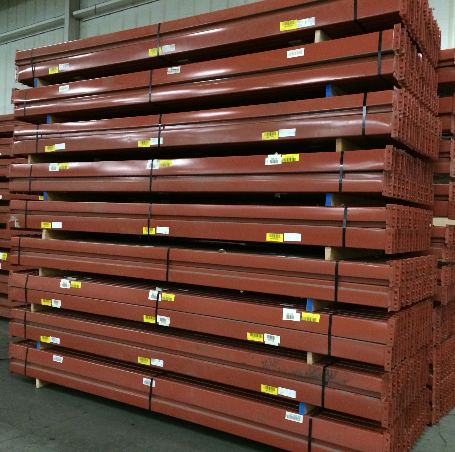 264"H X 42"D X 144"L TEARDROP PALLET RACKS (14 BAYS WITH 5 BEAM LEVEL), - Image 8 of 10