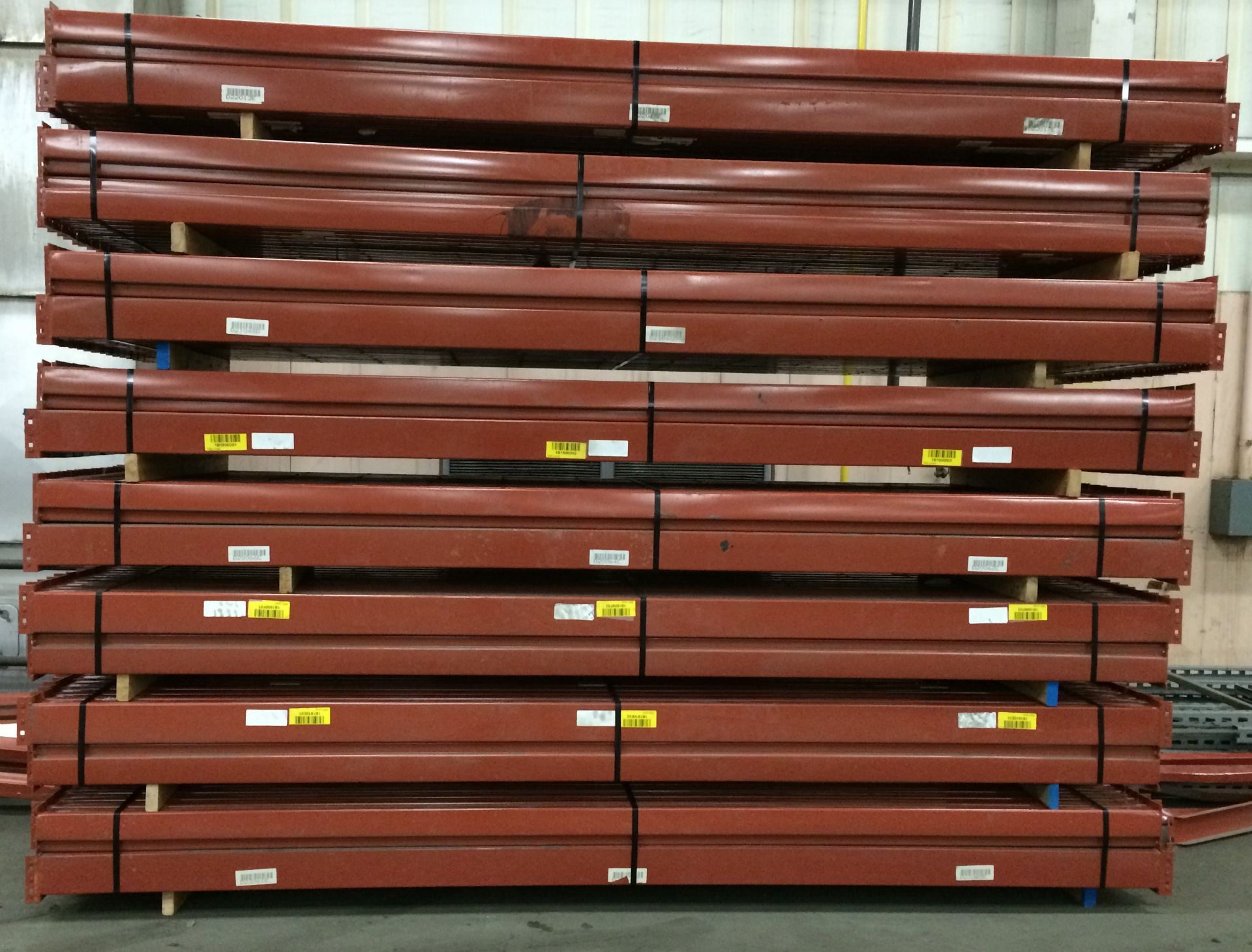 264"H X 42"D X 144"L TEARDROP PALLET RACKS (14 BAYS WITH 5 BEAM LEVEL), - Image 6 of 10