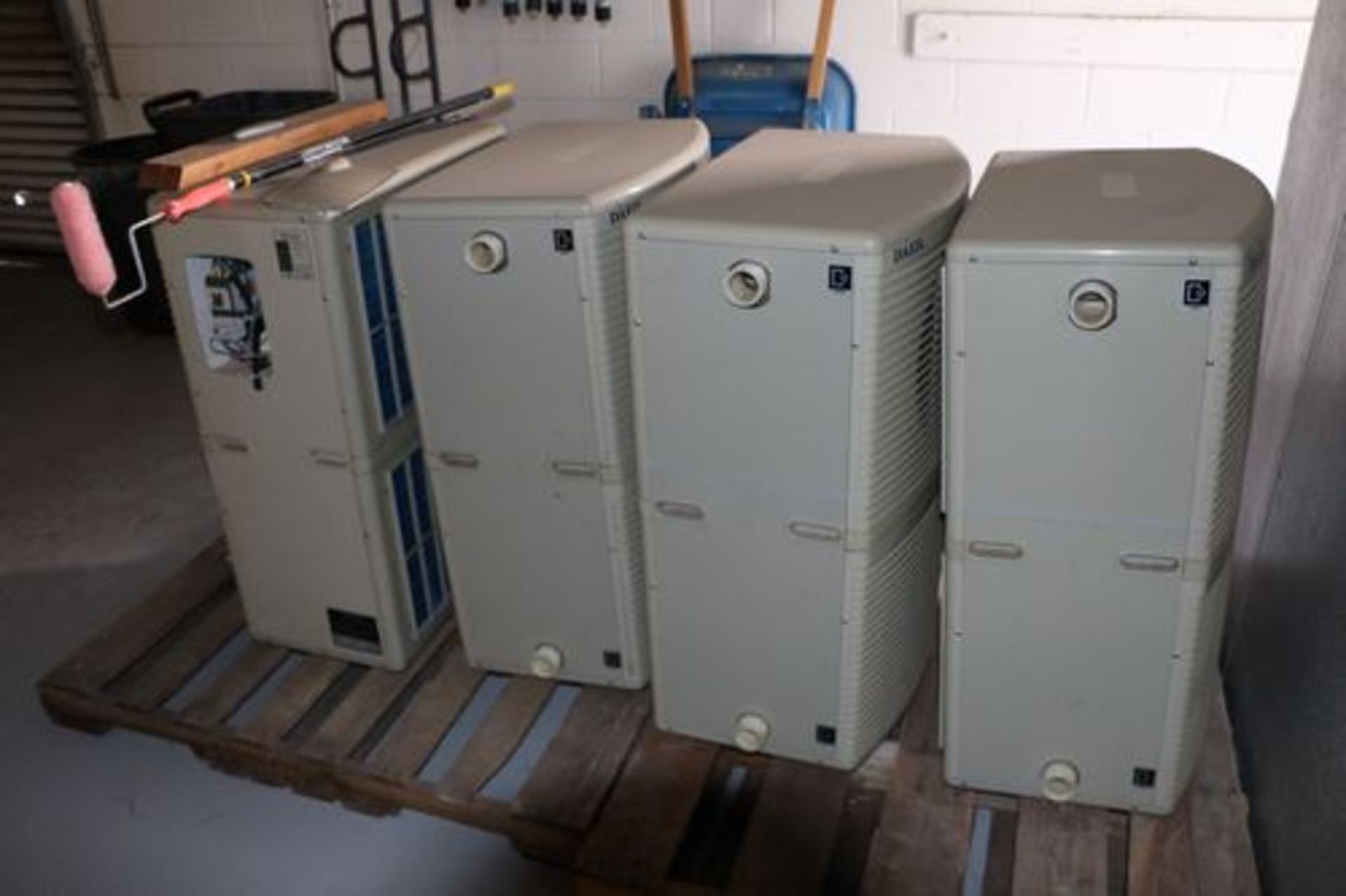 Seven Daeil Sun Cool Water Chillers, 4,800-7,200 KCal/Hour. One unit located in the outside