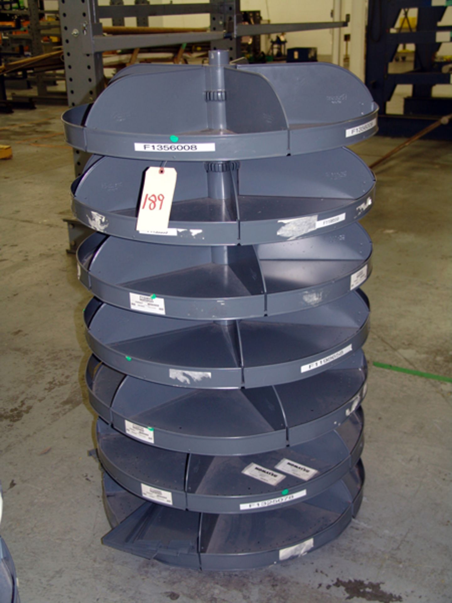 Heavy Duty Revolving Parts Bin Shelving, 7-Tier