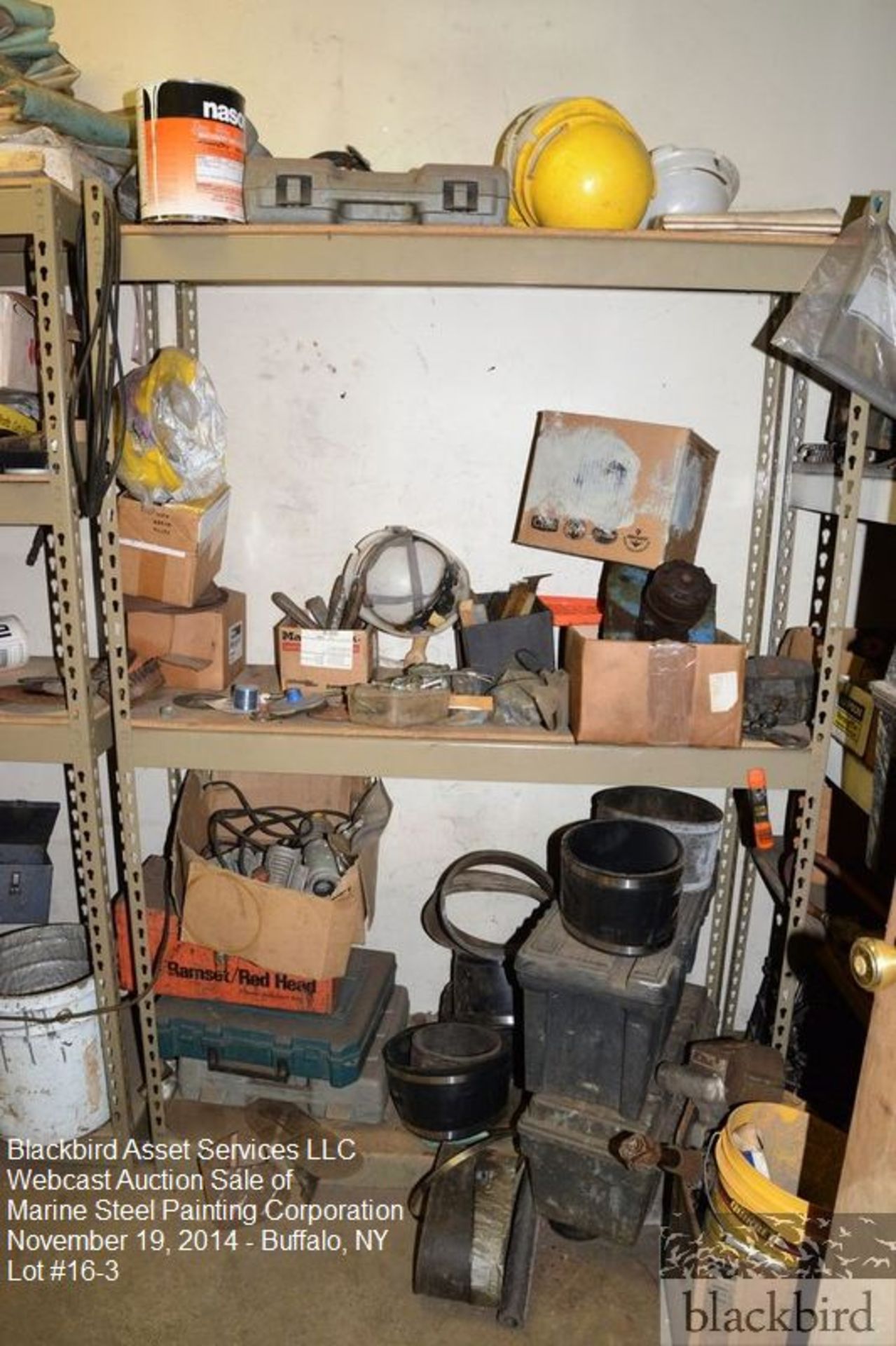 Lot- Contents of room- shelves and contents of staple guns, staple… - Image 4 of 5