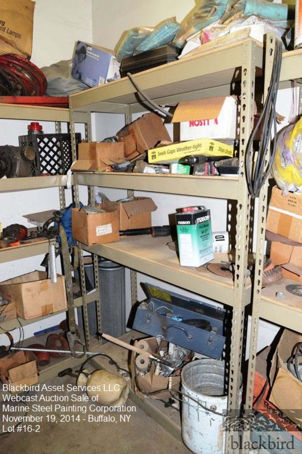 Lot- Contents of room- shelves and contents of staple guns, staple… - Image 3 of 5