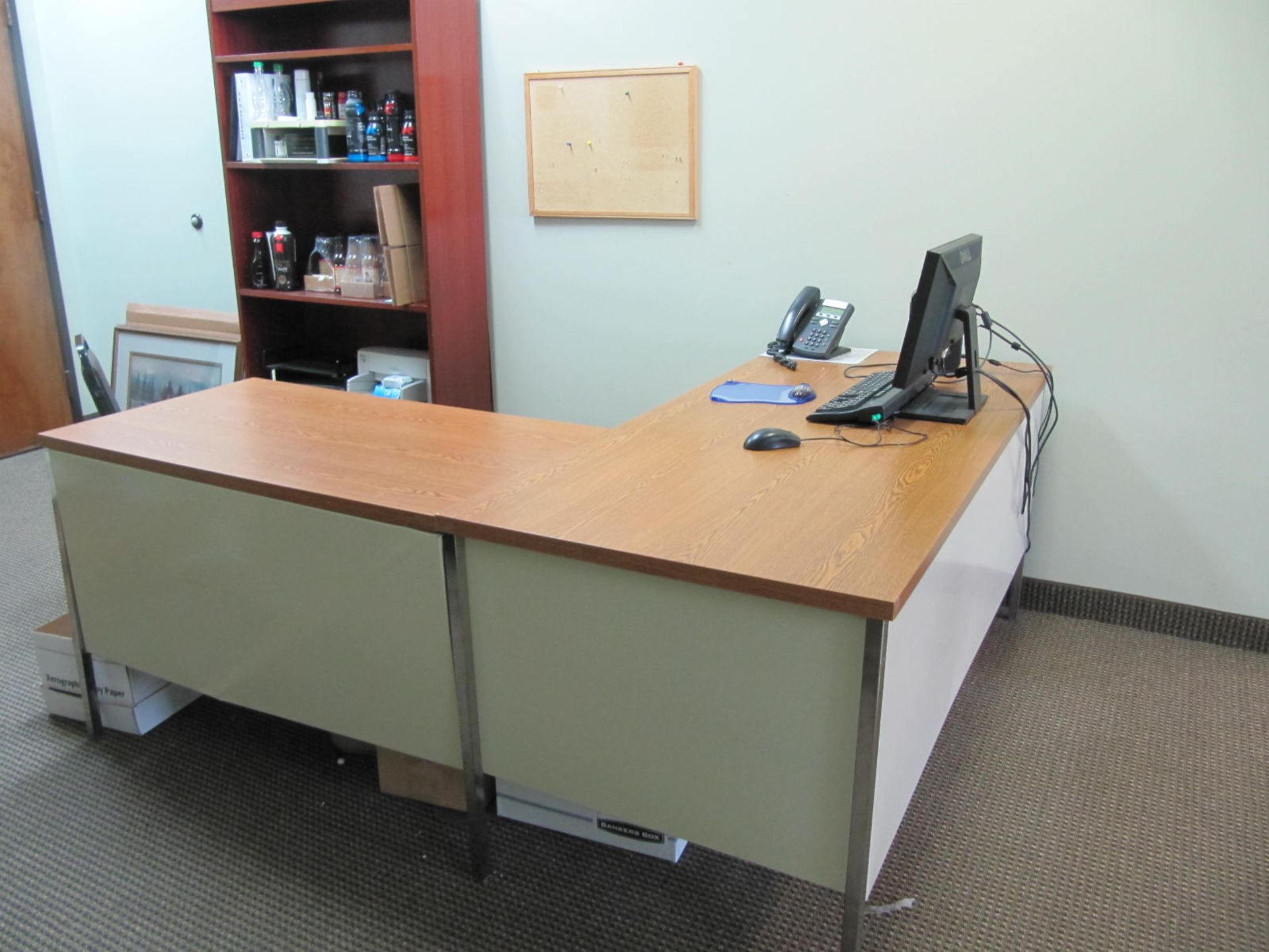 [Lot] Office furniture and equipment, (2) desks, chair, bookcase, lateral file cabinet, 6' couch ( - Image 3 of 3