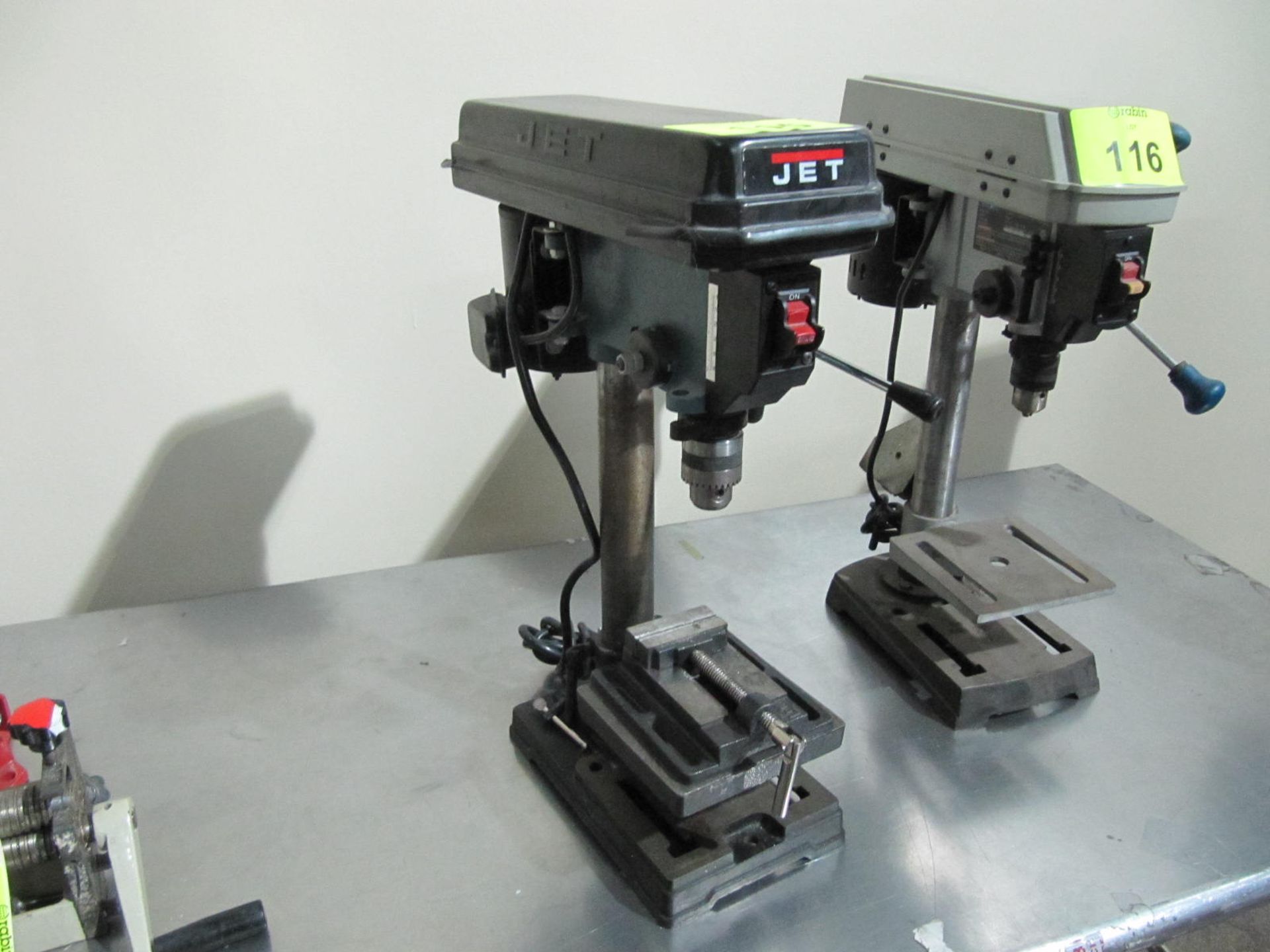 Jet drill press, model JPD-8, s/n 6090169, bench top with 3" machinist vise