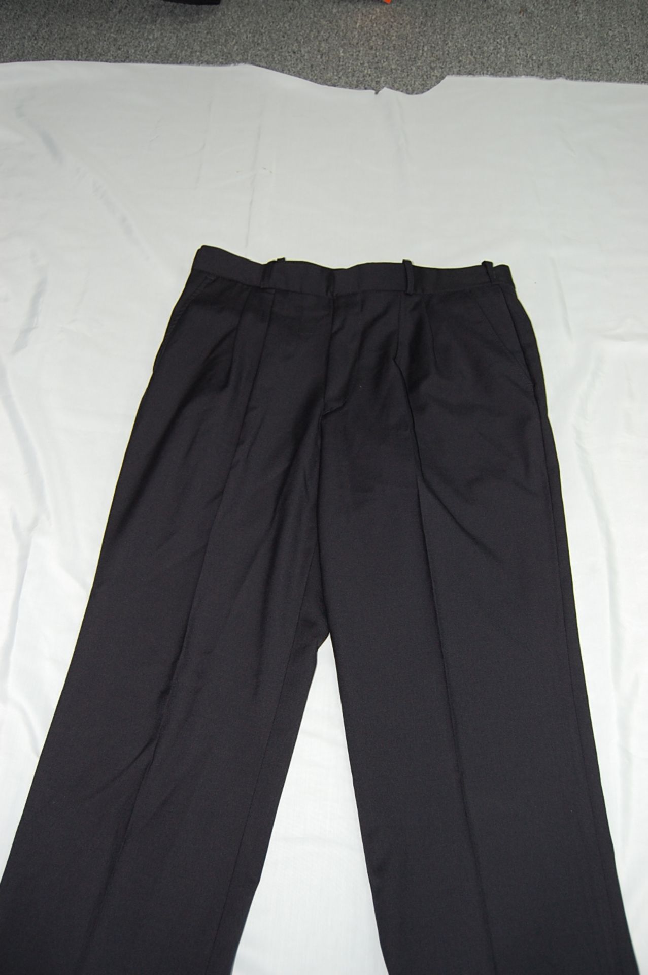 Navy Pleated Men's Pants 100% Polyester, Size 34 - Image 2 of 2