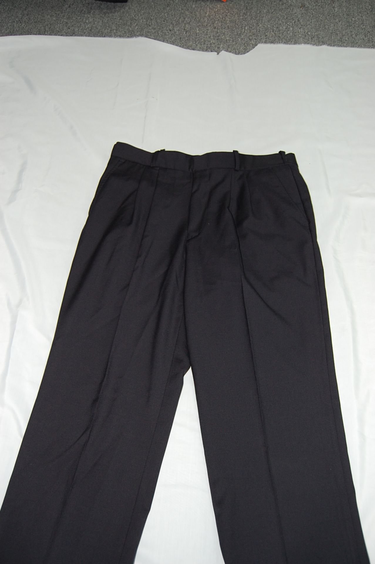 Navy Pleated Men's Pants 100% Polyester, size 34 - Image 2 of 2
