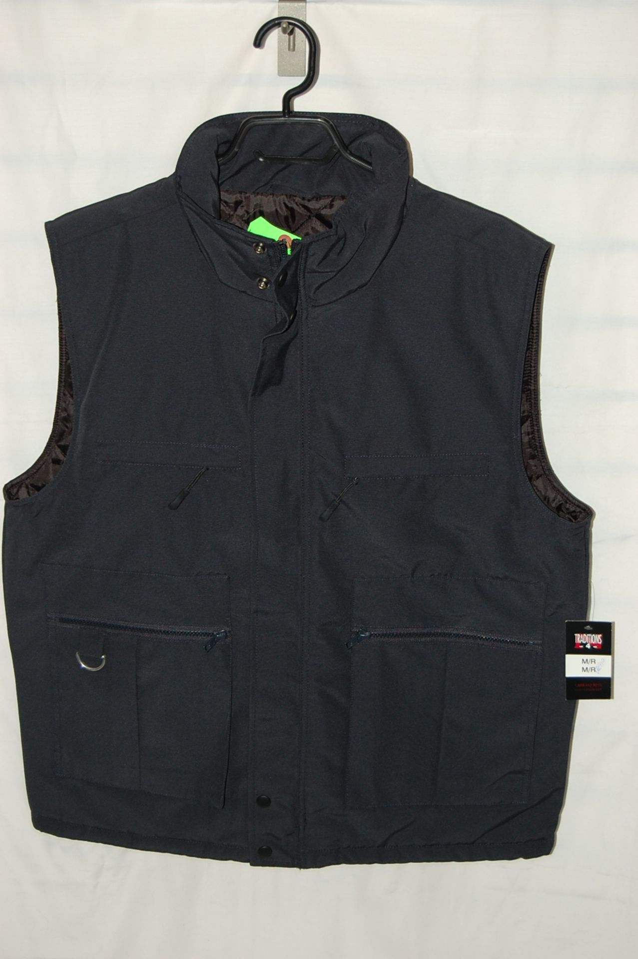 Quilted Vest Navy Blue 75/25 p/c Unisex, Small