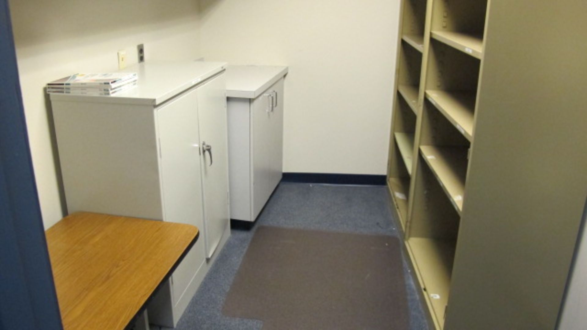 CONTENTS OF ROOM; BOOK SHELF; CABINETS & TABLE  (BUILDING 1; FLOOR 12)