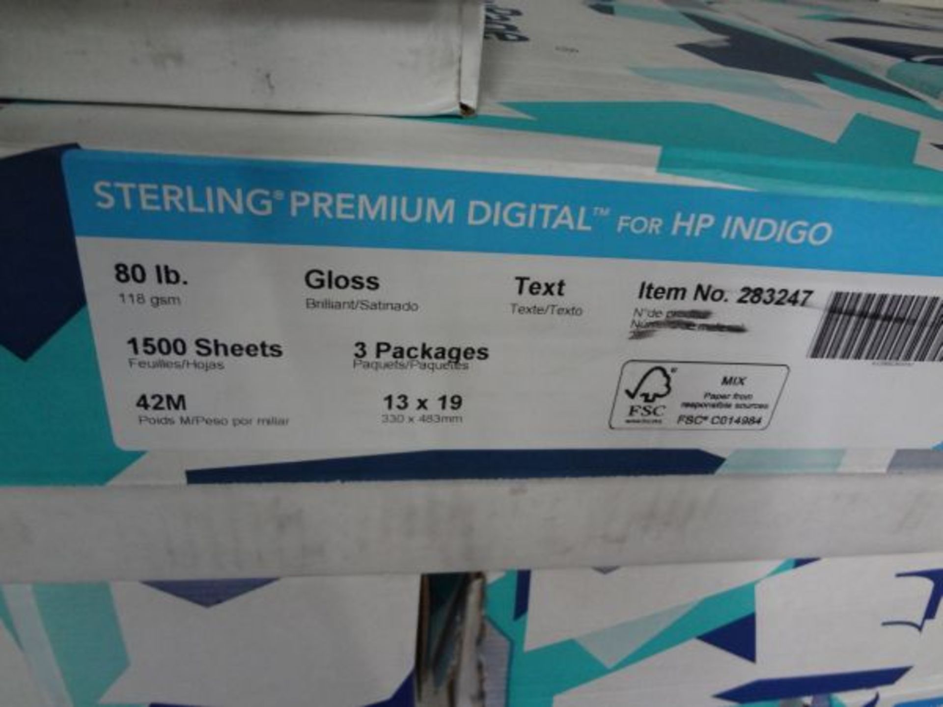 12" X 19" STERLING PREMIUM DIGITAL FOR HP INDIGO TEXT PAPER - Image 2 of 2