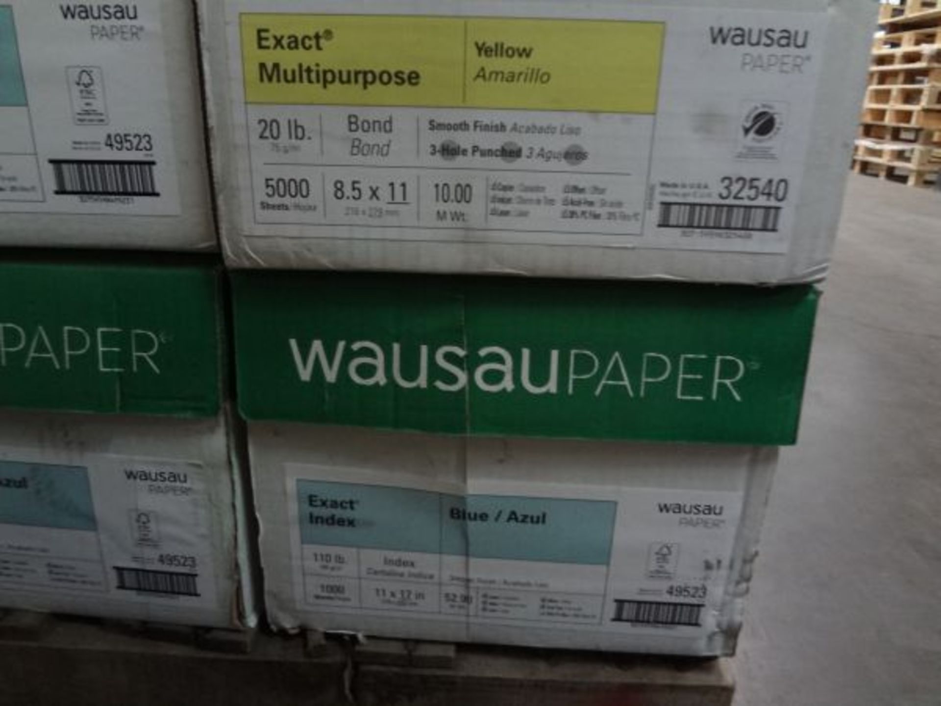 (5) CASES 11" X 17" WAUSAU PAPER EXACT INDEX BLUE PAPER, (3) CASES WAUSAU PAPER EXACT MULTIPURPOSE - Image 2 of 3