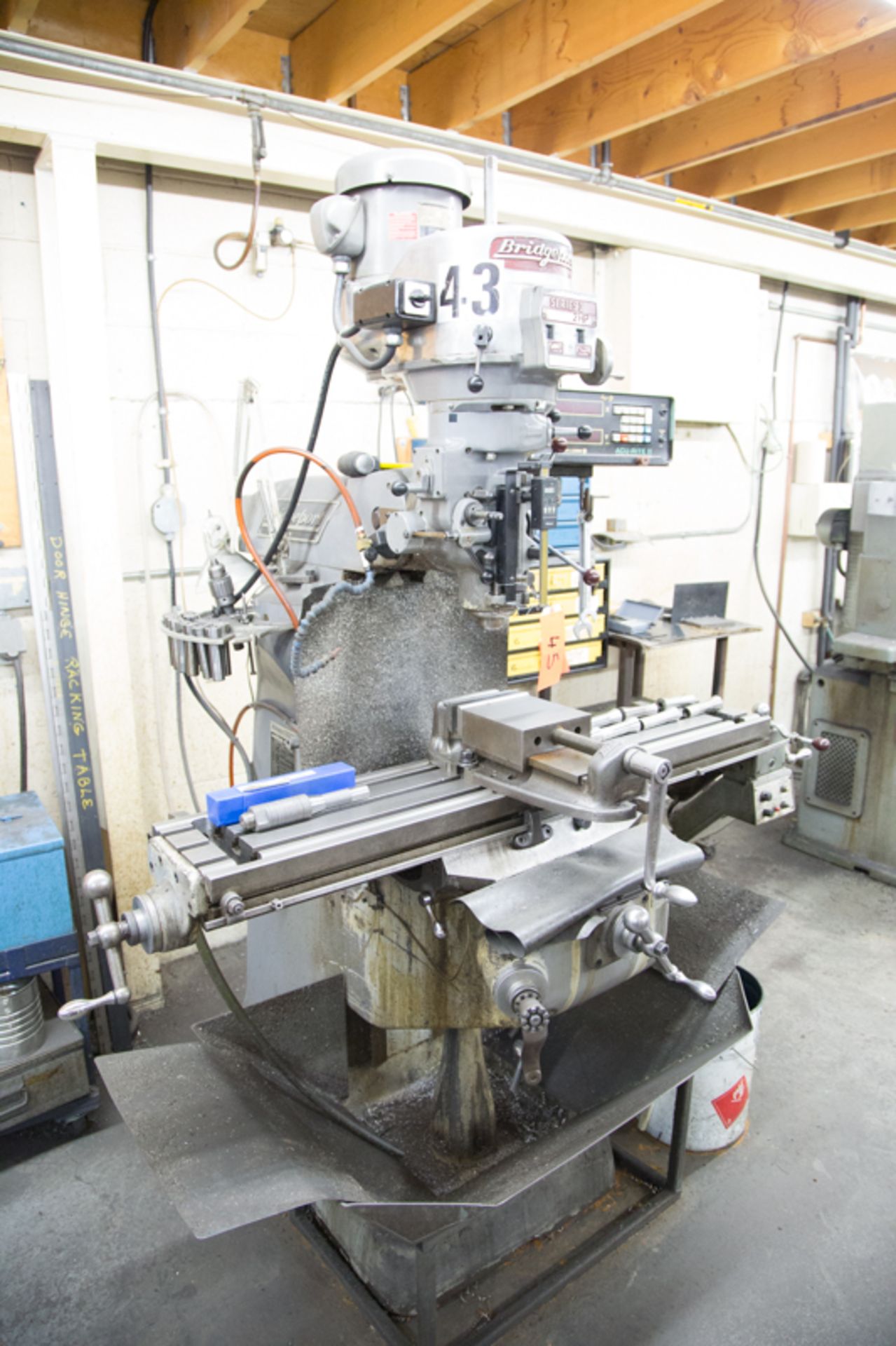 BRIDGEPORT SERIES 1 MILLING MACHINE, POWERFEED TABLE, 3AXIS DRO, COLLETS & BRIDGEPORT 6" VISE, S/