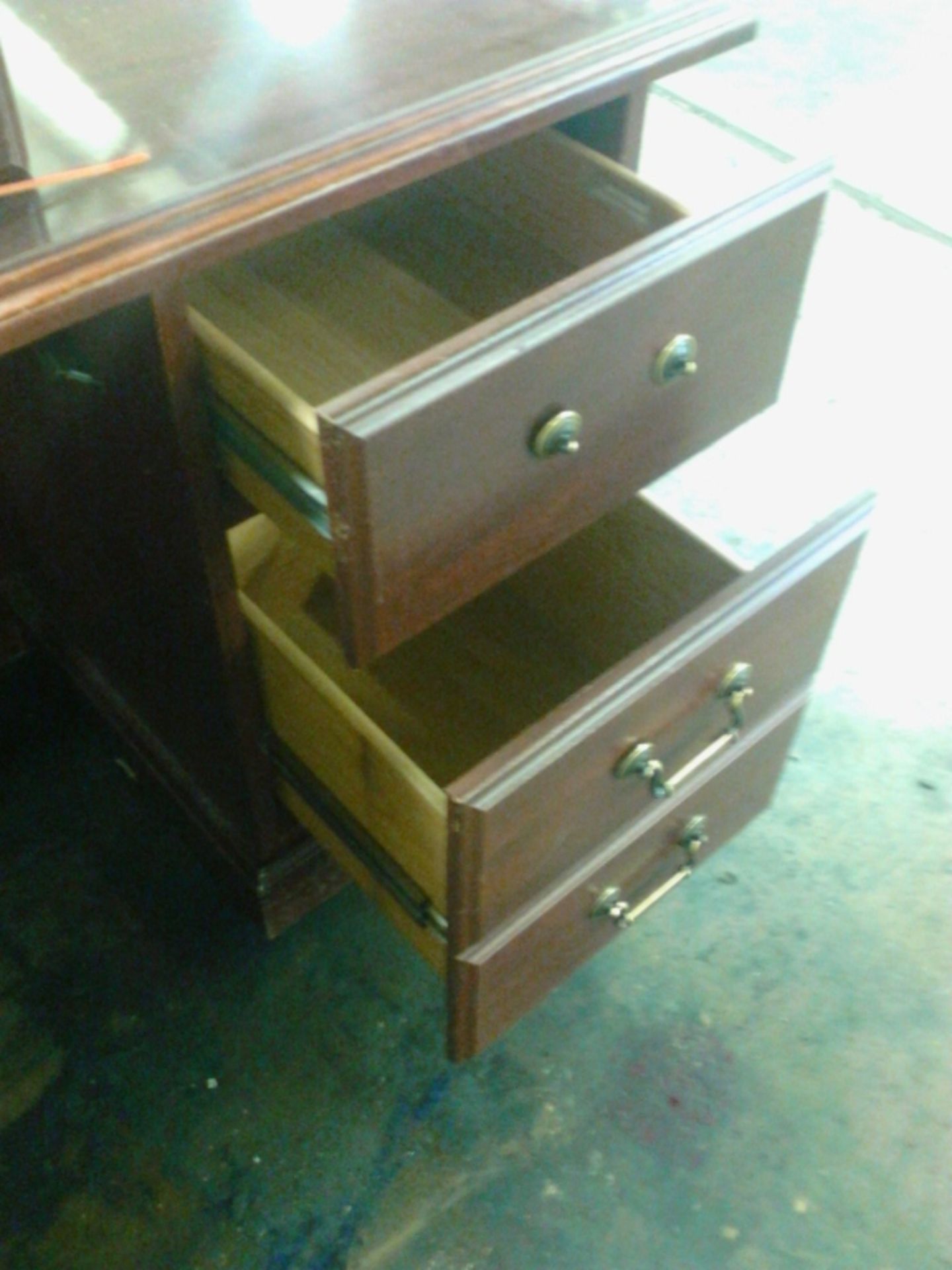 Dark Wood Desk- - Image 7 of 8