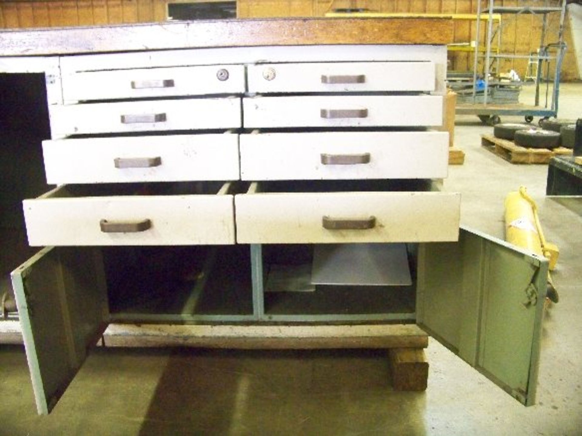 HEAVY DUTY WORK CABINET/TABLE 67 1/2" X 35 1/2" X 35 - Image 7 of 7